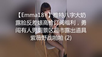 【Emma18Y】推特八字大奶露脸反差婊高价订阅福利，勇闯有人男厕景区超市露出道具紫薇野战啪啪 (2)